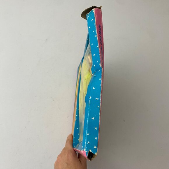 Vintage 70s Dawn Topper Toys Doll Clothes Gold Girl Swirl Yellow Dress - Picture 3 of 6